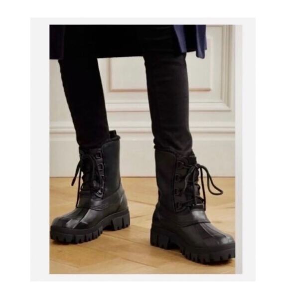 Rag & Bone Sherling Lined Winter Boots in Black.- 79
